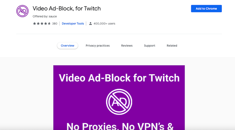 Video Ad-Block for Twitch