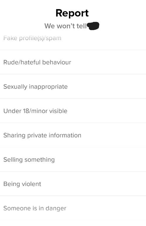 Tinder report
