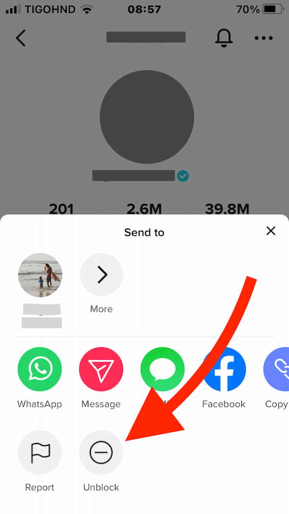 how to unblock someone on TikTok