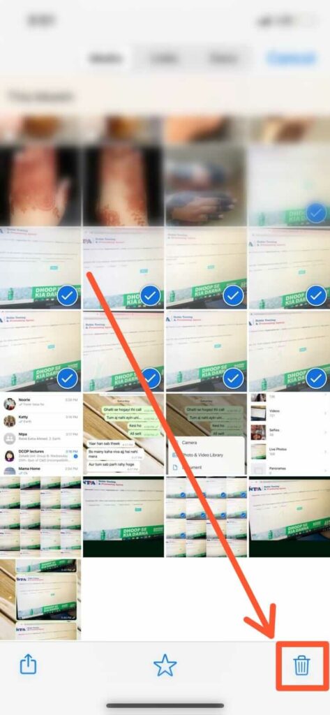 How to delete whatsapp images on mobile