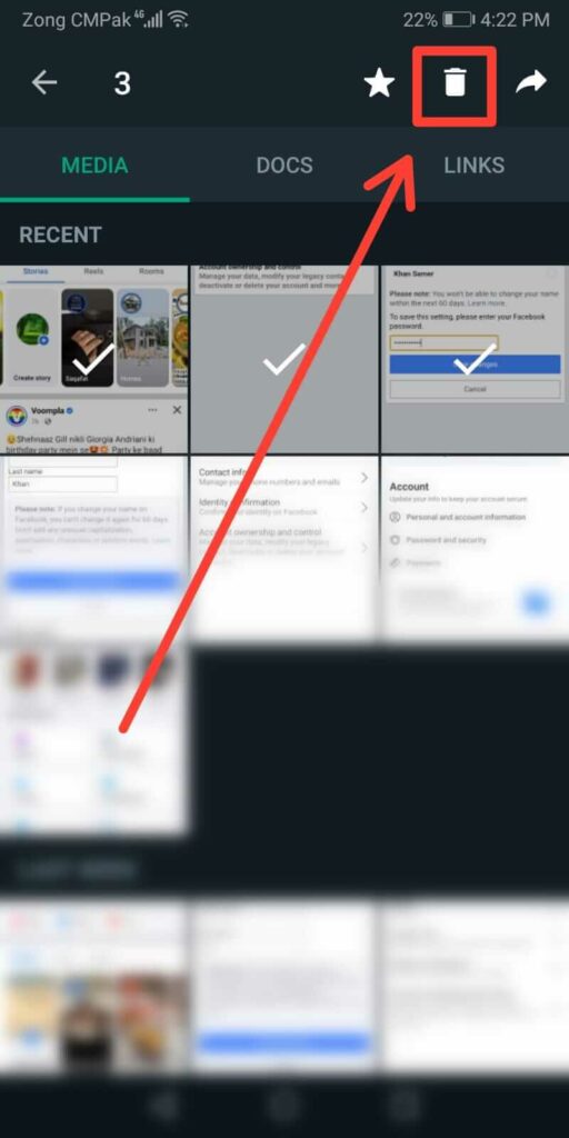 How to delete whatsapp images on mobile