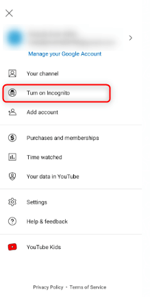 enable Youtube incognito mode. 