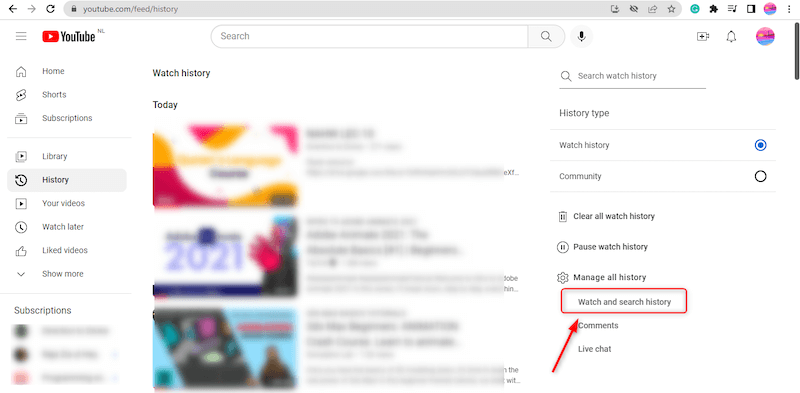 Youtube incognito mode in browser