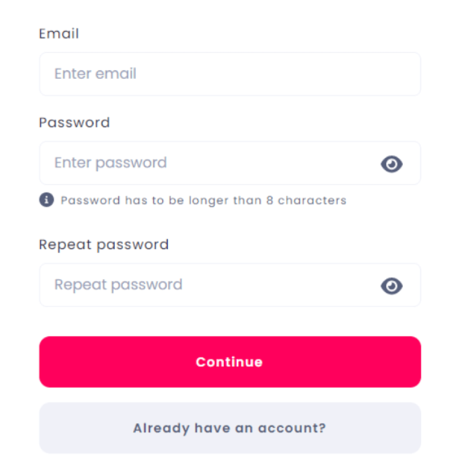 Creating an account