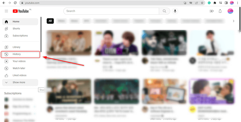 Youtube incognito mode in browser